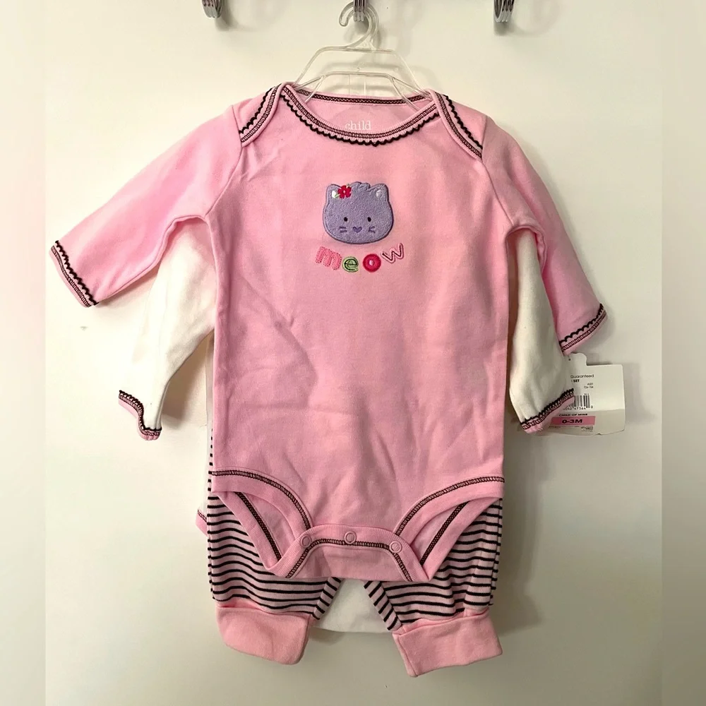 🦄 NWT Baby 3 Piece Outfit - Picture 1 of 5